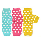 Wrapables Dots Baby Leg Warmers (Set of 3), Aqua, Pink, Yellow