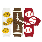 Wrapables Sports Baby Leg Warmers (Set of 3), Basketball, Football, Baseball