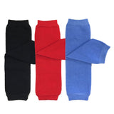 Wrapables Solid Colored Baby Leg Warmers (Set of 3), Black, Blue, Red