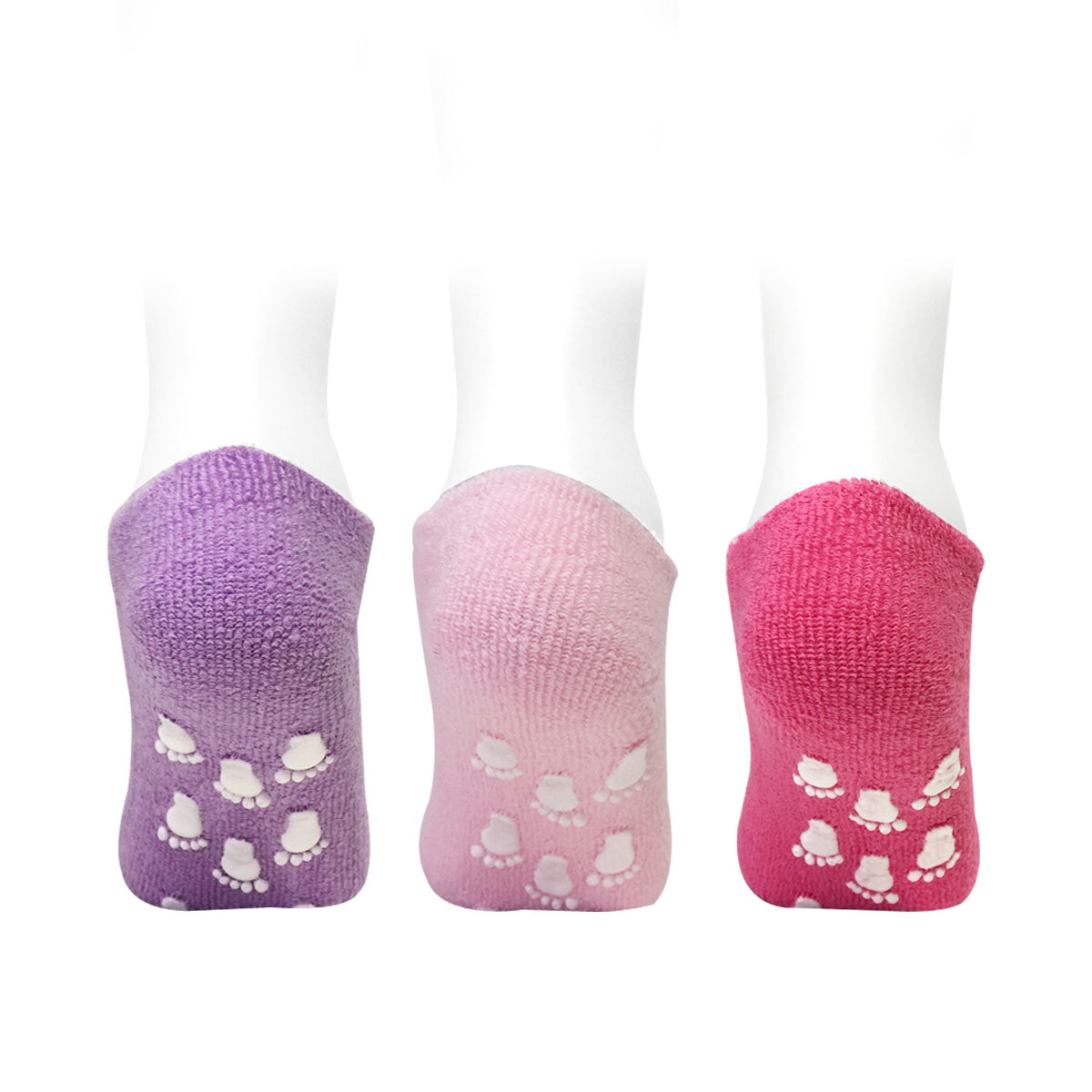 Wrapables Children's Non-Skid Gripper Socks (Set of 3), Lavender, Hot Pink, Pink