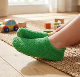Wrapables Children's Non-Skid Gripper Socks (Set of 3), Green, Orange, Blue