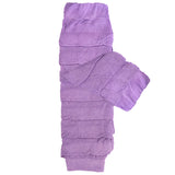 Wrapables Colorful Baby & Toddler Leg Warmers 2, Striped Ruching Lavender