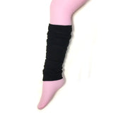 Wrapables Colorful Baby Leg Warmers Set of 3, Ruched White, Black, Pink