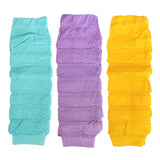 Wrapables Layered Ruffles Baby Leg Warmers (Set of 3), Aqua, Lavender, Amber