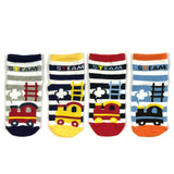 Wrapables Full Steam Ahead Train Socks (Set of 4)