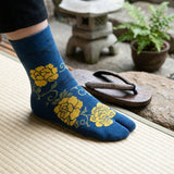 Wrapables Womens 3-Pair Flip-Flop Socks, Floral 2