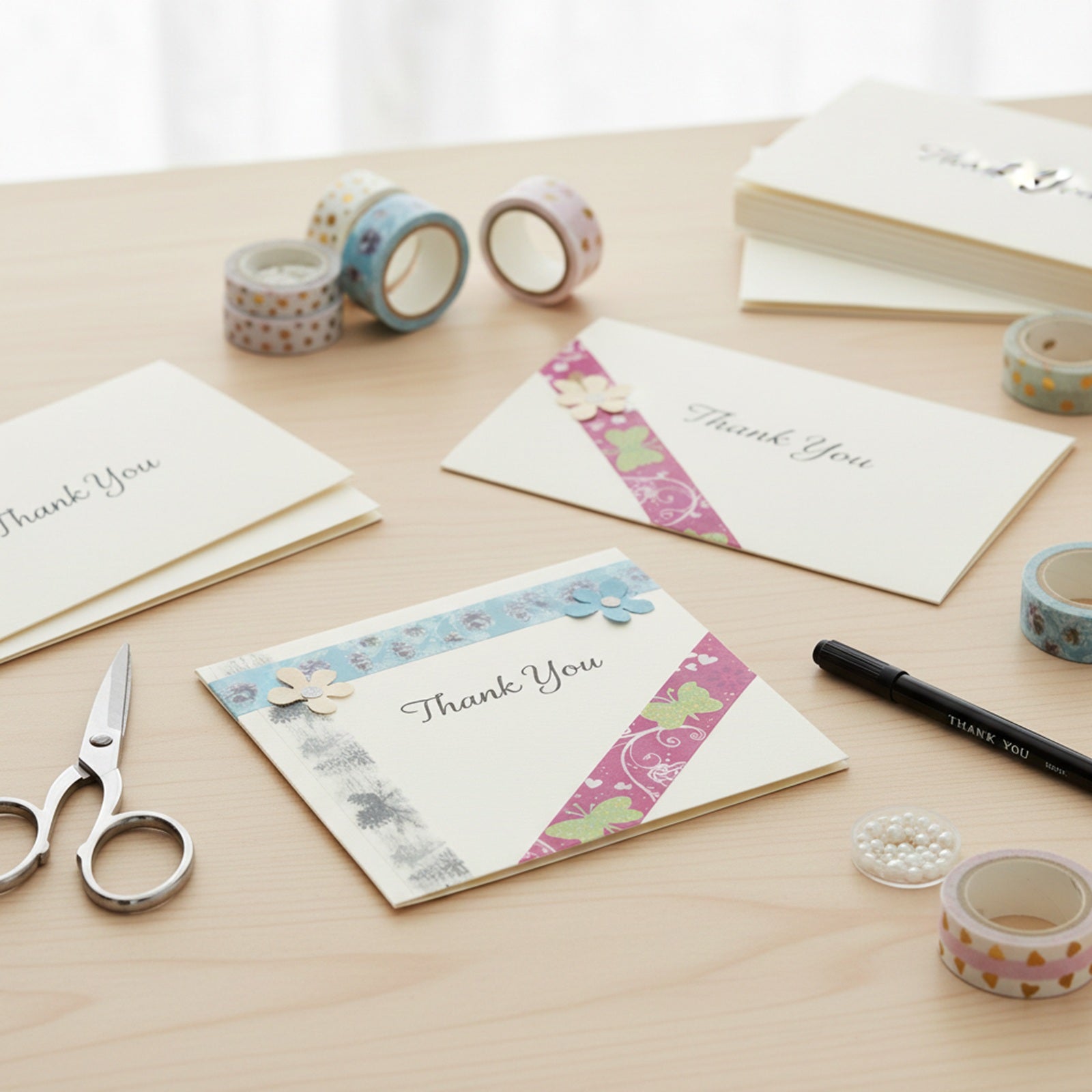 Wrapables Butterfly Dreams Washi Masking Tape (Set of 3), 10M L x 20mm W