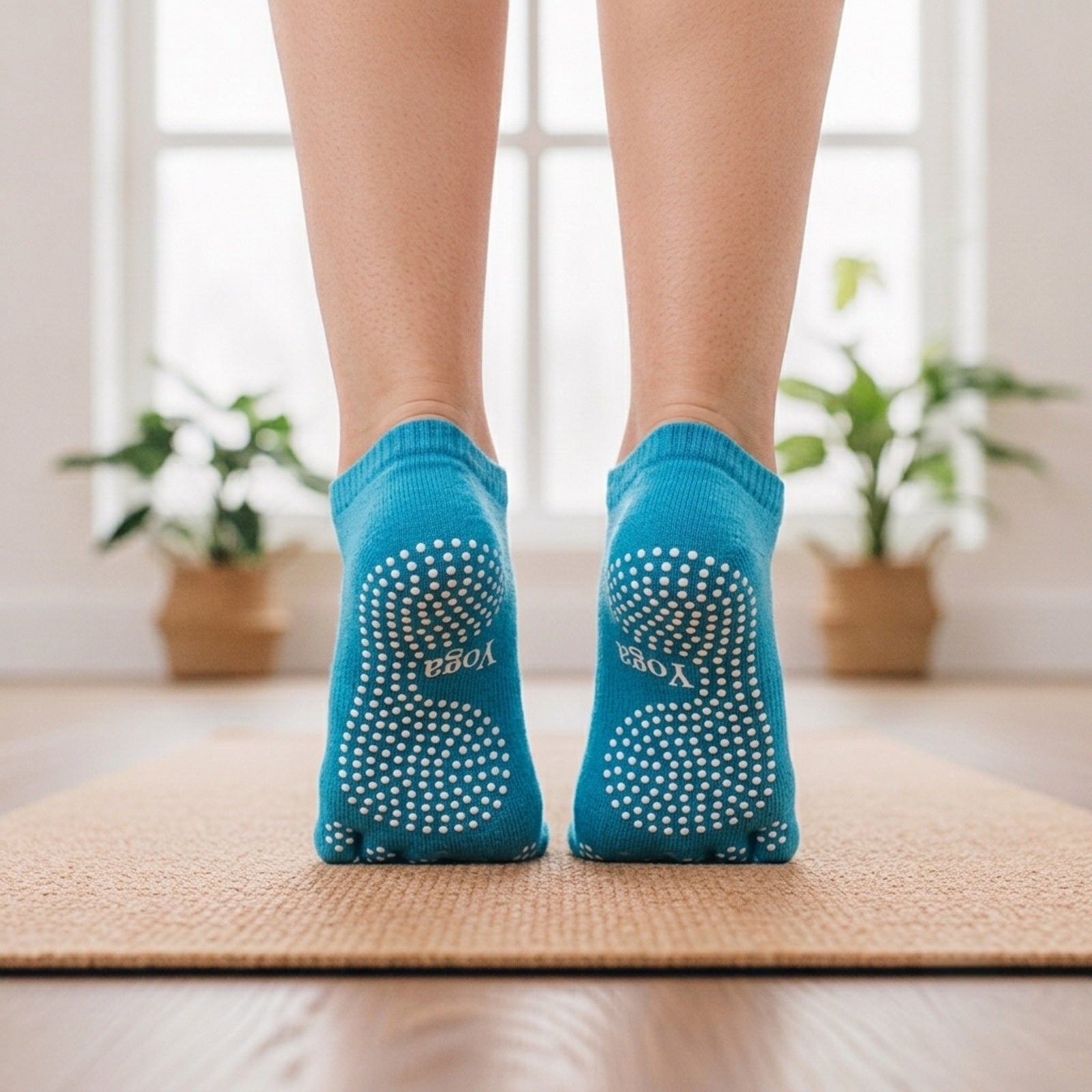 Wrapables Full Toe Yoga Pilates Socks with Grips, Set of 3