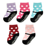 Wrapables Non-Slip Cute Mary Jane Socks for Baby (Set of 5)