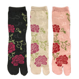 Wrapables Womens 3-Pair Flip-Flop Socks, Floral 1