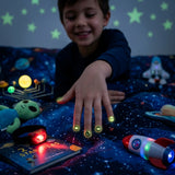 Wrapables Fingernail Friends Colorful Nail Stickers Nail Art for Children, Glow in the Dark Space (50 Stickers)