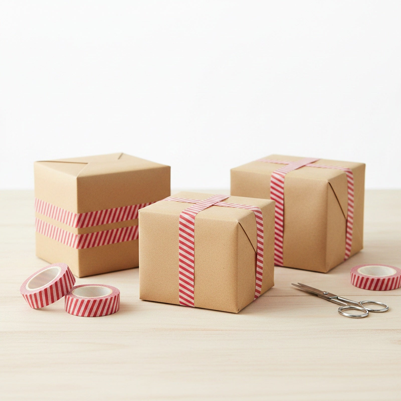 Wrapables Washi Masking Tape, Blissful Patterns Group, Red Stripes
