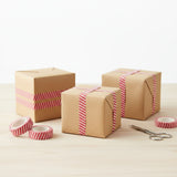 Wrapables Washi Masking Tape, Blissful Patterns Group, Red Stripes