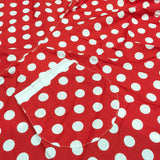 Wrapables Adjustable Flirty Hostess Apron, Red Polka Dots