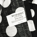 Wrapables Adjustable Hostess Apron, Black Polka Dots