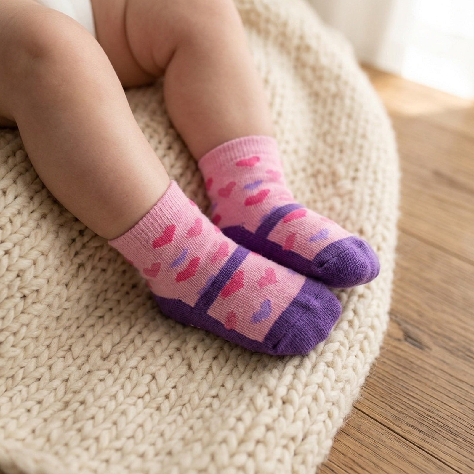 Wrapables Playful Sneakers and Sweet Mary Jane Non-Skid Socks (Set of 6), SET1