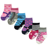 Wrapables Playful Sneakers and Sweet Mary Jane Non-Skid Socks (Set of 6), SET1