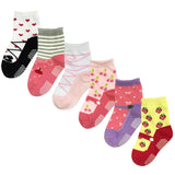 Wrapables Juicy Fruits Mary Jane Non-Skid Socks (Set of 6), Set 1