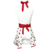 Wrapables Adjustable Flirty Hostess Apron, Sweet Cherries