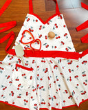 Wrapables Adjustable Flirty Hostess Apron, Sweet Cherries