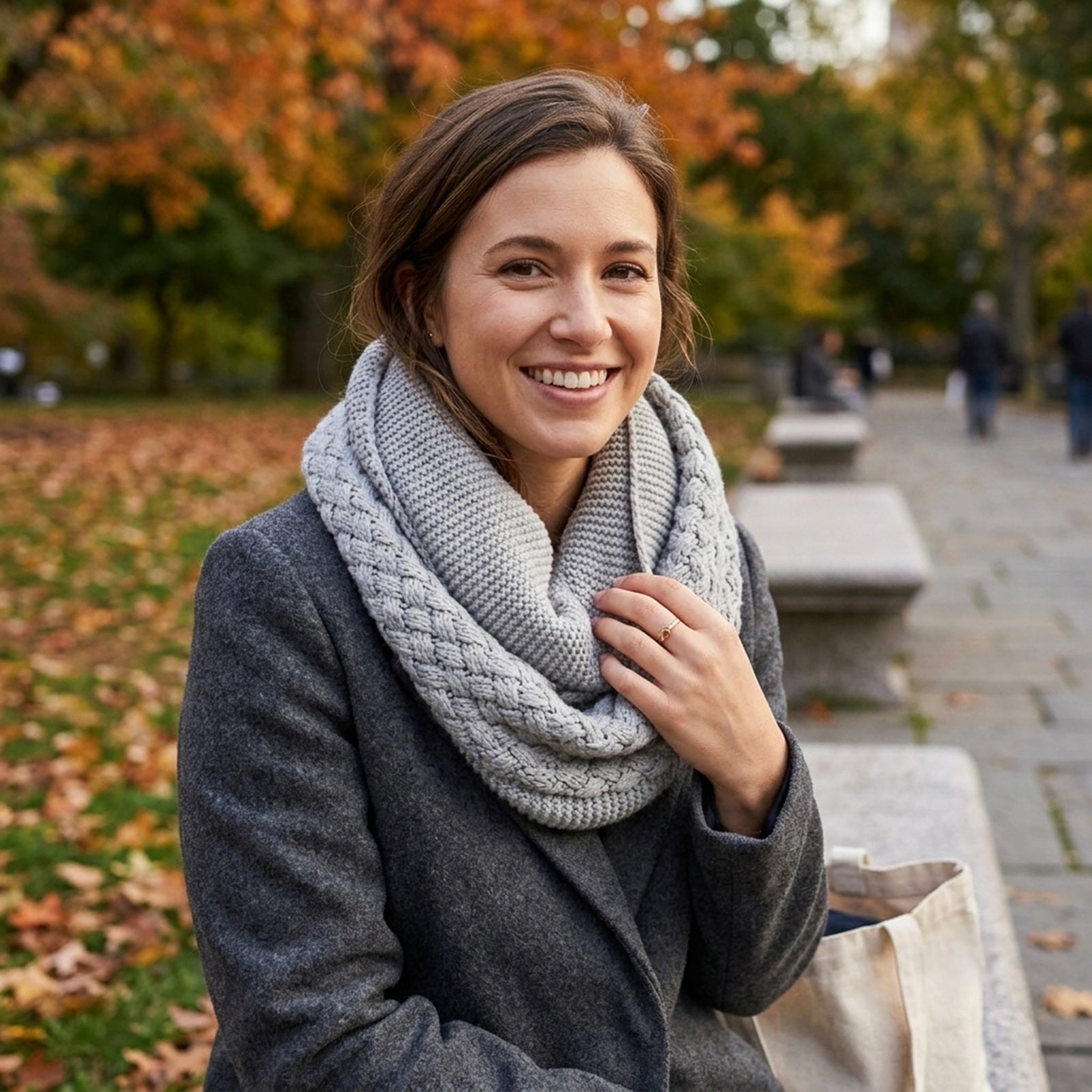 Wrapables Trendy Winter Warm Knit Infinity Scarf