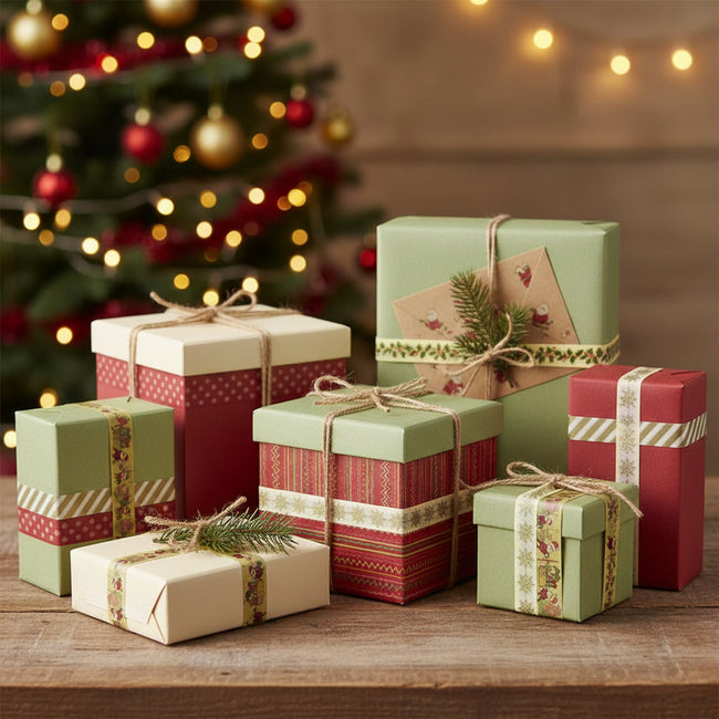 Wrapables Oh Santa Washi Tapes Decorative Masking Tapes, Set of 6