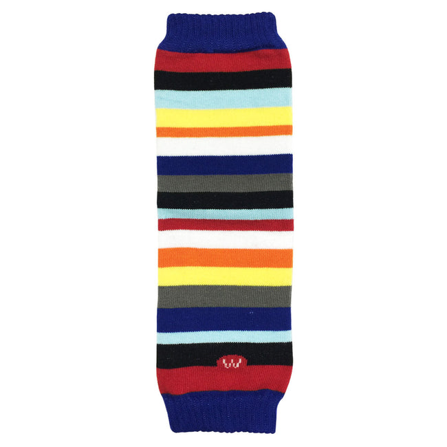 Wrapables Colorful Baby & Toddler Leg Warmers 2, Stripes Blue Rainbow