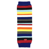 Wrapables Colorful Baby & Toddler Leg Warmers 2, Stripes Blue Rainbow