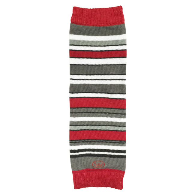 Wrapables Colorful Baby & Toddler Leg Warmers 2, Stripes Red and Gray