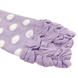 Wrapables Ruched and Dots Baby & Toddler Leg Warmers, Lavender Ruched and Dots