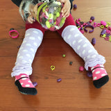 Wrapables Ruched and Dots Baby Leg Warmers