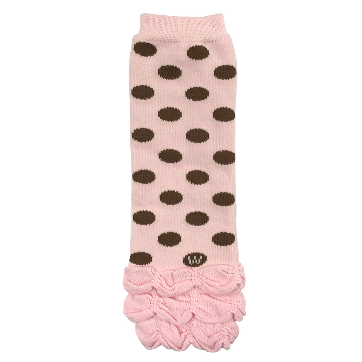 Wrapables Ruched and Dots Baby & Toddler Leg Warmers, Pink Ruched and Dots