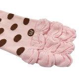 Wrapables Ruched and Dots Baby & Toddler Leg Warmers, Pink Ruched and Dots