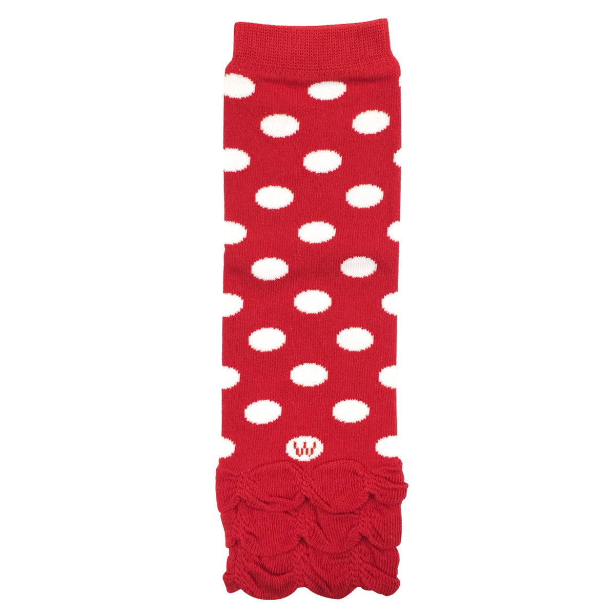 Wrapables Ruched and Dots Baby & Toddler Leg Warmers, Red Ruched and Dots