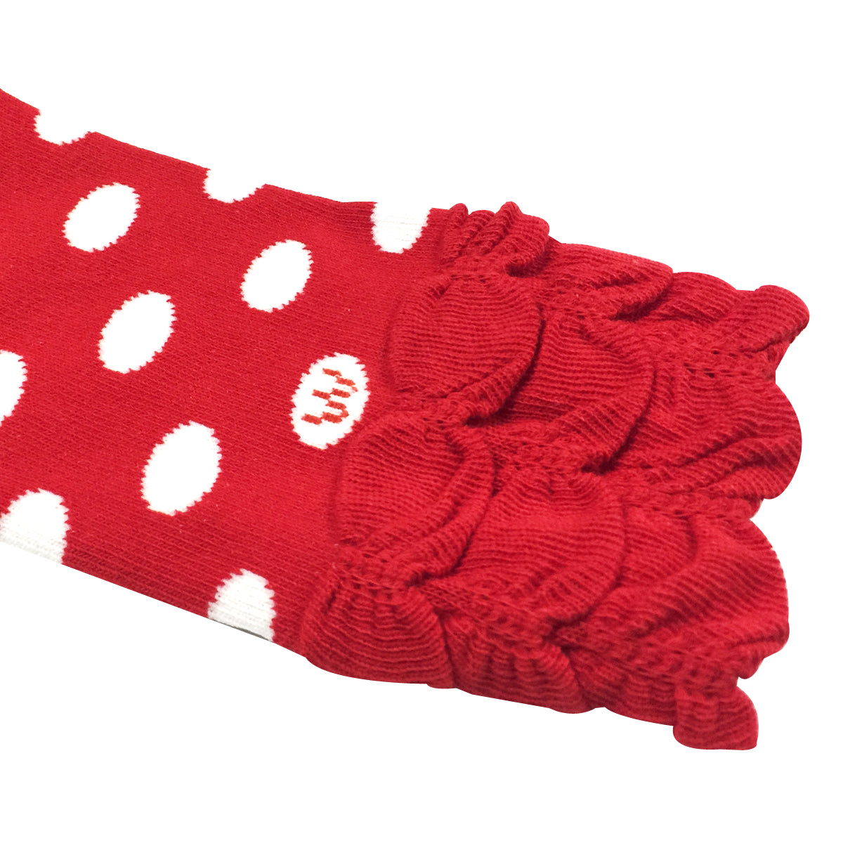 Wrapables Ruched and Dots Baby & Toddler Leg Warmers, Red Ruched and Dots