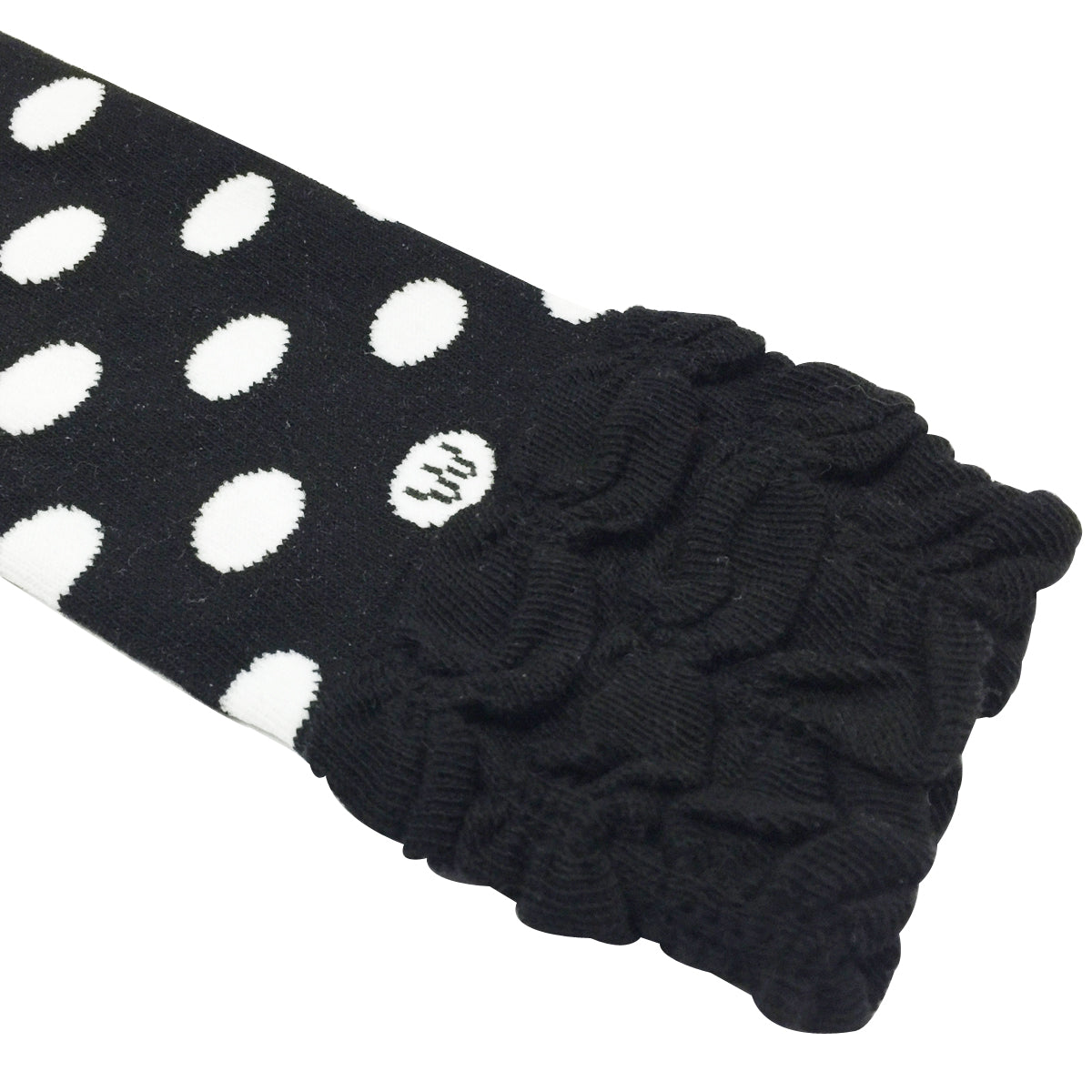 Wrapables Ruched and Dots Baby & Toddler Leg Warmers, Black Ruched and Dots