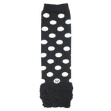 Wrapables Ruched and Dots Baby & Toddler Leg Warmers, Black Ruched and Dots