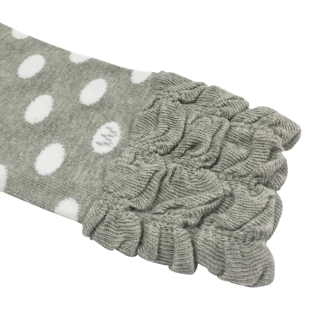 Wrapables Ruched and Dots Baby & Toddler Leg Warmers, Gray Ruched and Dots