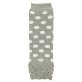 Wrapables Ruched and Dots Baby & Toddler Leg Warmers, Gray Ruched and Dots