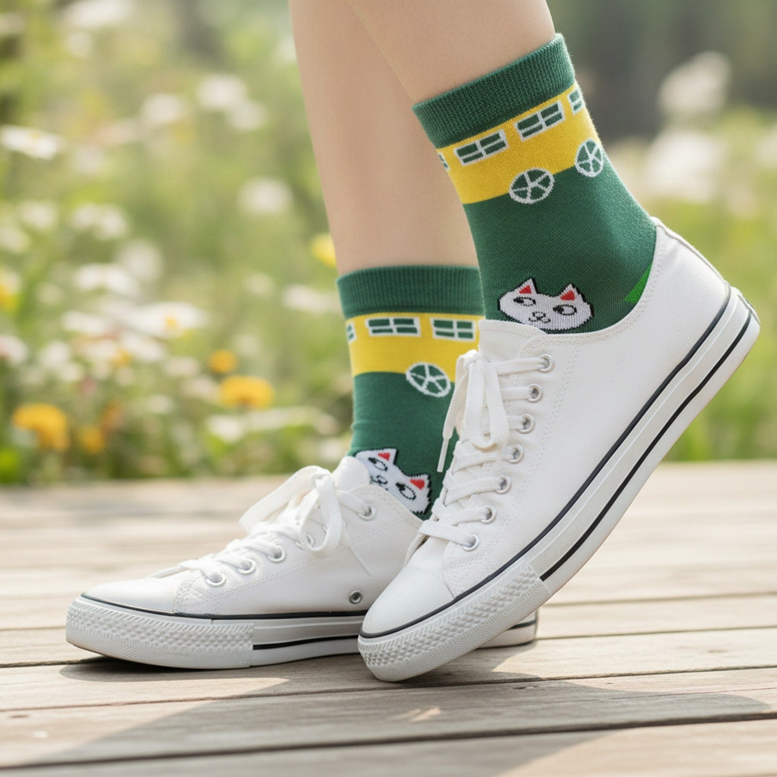 Wrapables Fun Designs Crew Socks for Women (Set of 5)