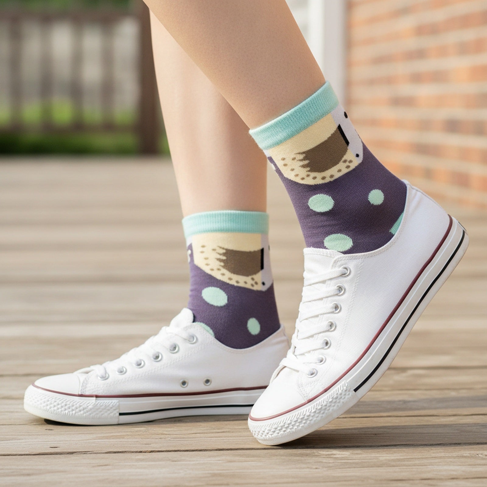 Wrapables Fun Designs Crew Socks for Women (Set of 5)
