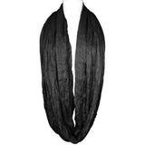 Wrapables Lightweight Silky Soft Infinity Loop Scarf, Black