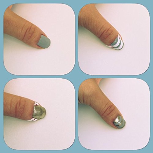 Wrapables 64 Sheets Nail Art Nail Guide Stickers Nail Tip Stickers Nail Stencil Stickers, 16 Designs (4 sheets each design)