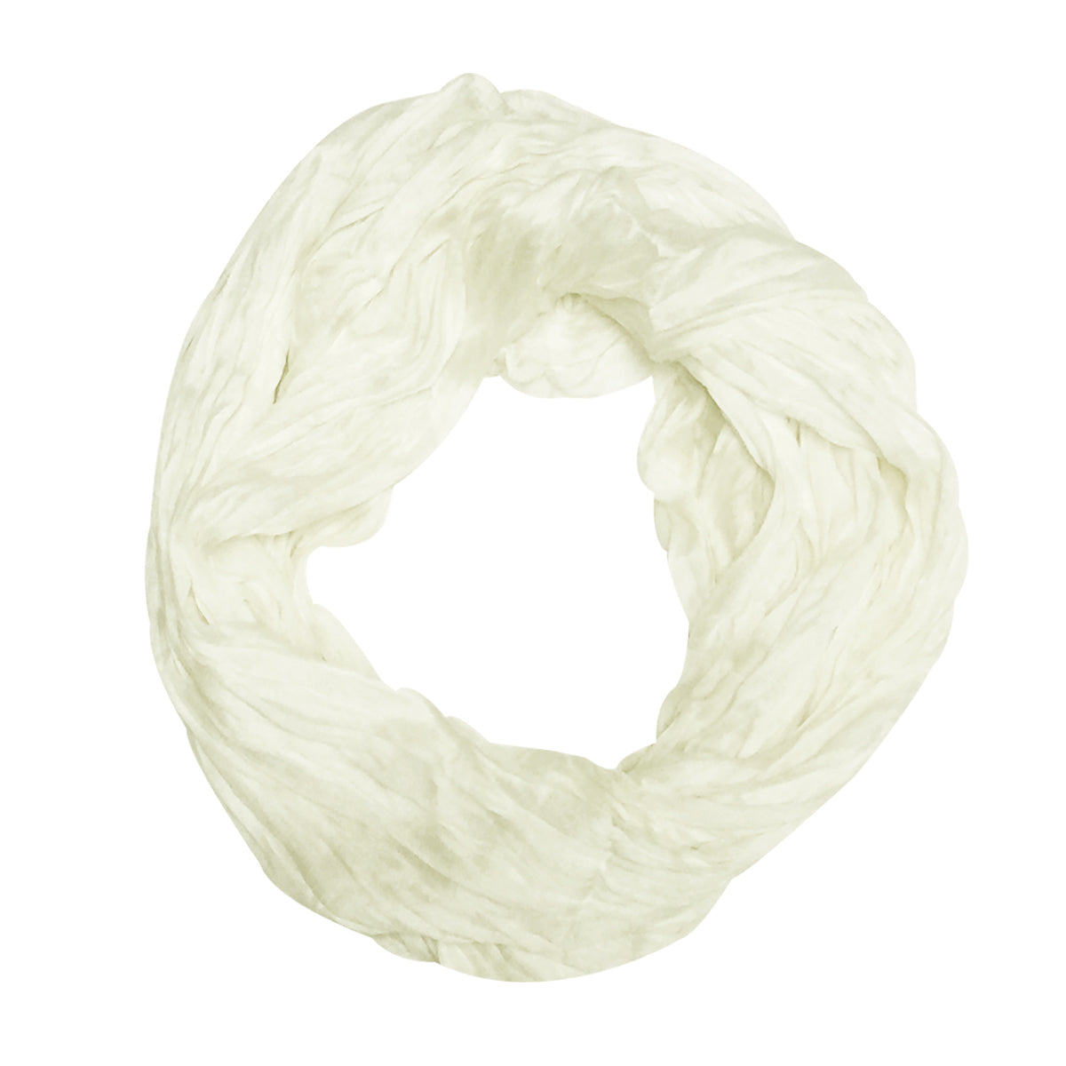 Wrapables Lightweight Silky Soft Infinity Loop Scarf, White