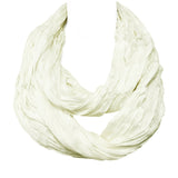 Wrapables Lightweight Silky Soft Infinity Loop Scarf, White