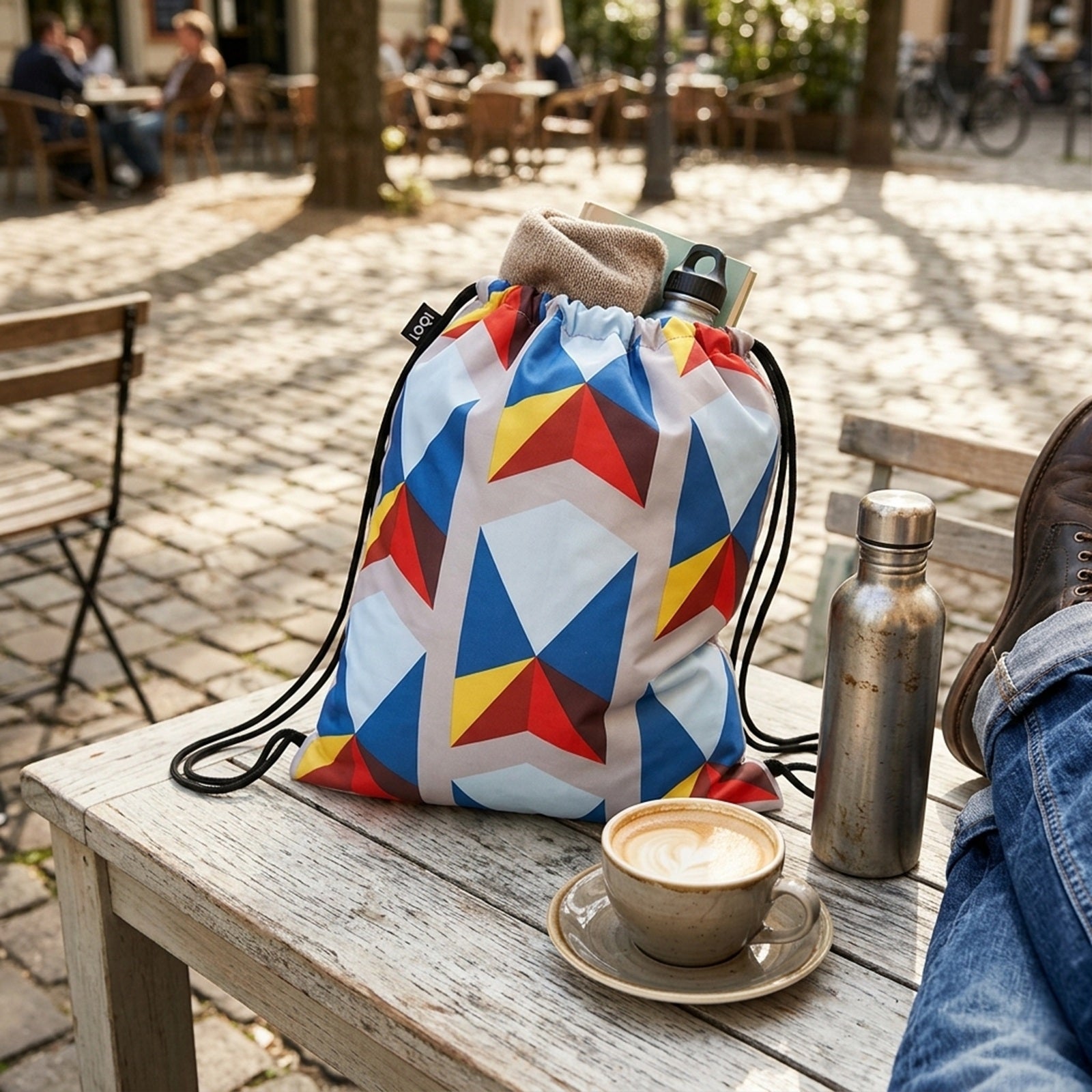 LOQI Geometric Triangle Backpack