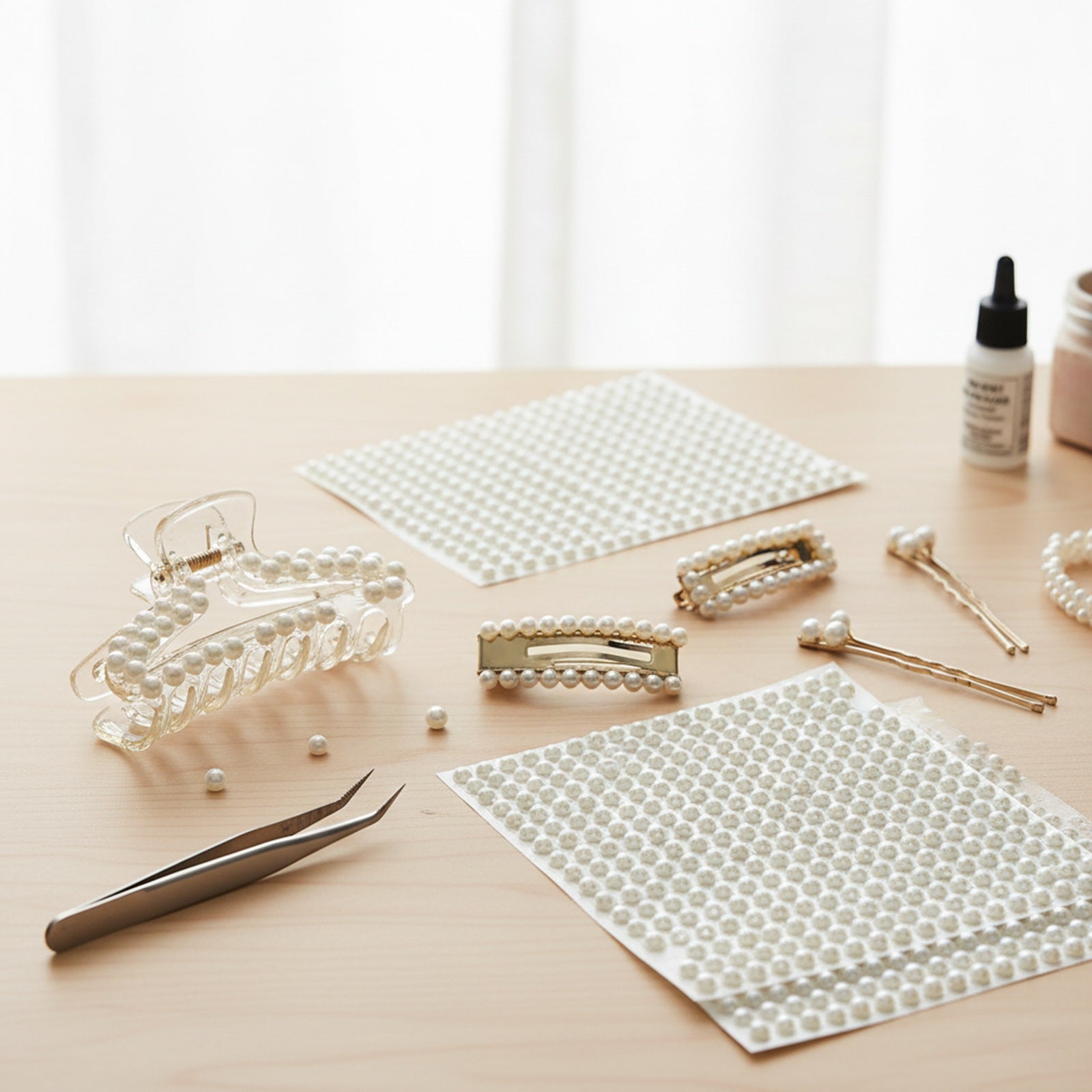 Wrapables 3mm Acrylic Pearl Adhesive Rhinestone Stickers, 750pcs