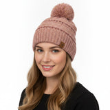 Wrapables Warm Knit Confetti Beanie with Pom Pom