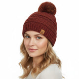 Wrapables Warm Knit Confetti Beanie with Pom Pom