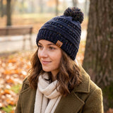 Wrapables Warm Knit Confetti Beanie with Pom Pom